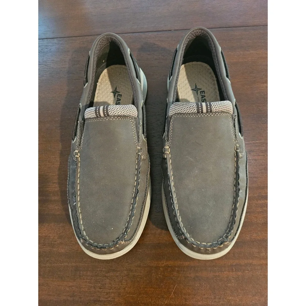 Eastland Boat Shoes Mens 10.5 Brown Slip On Loafers Casual Moc Toe Sneakers